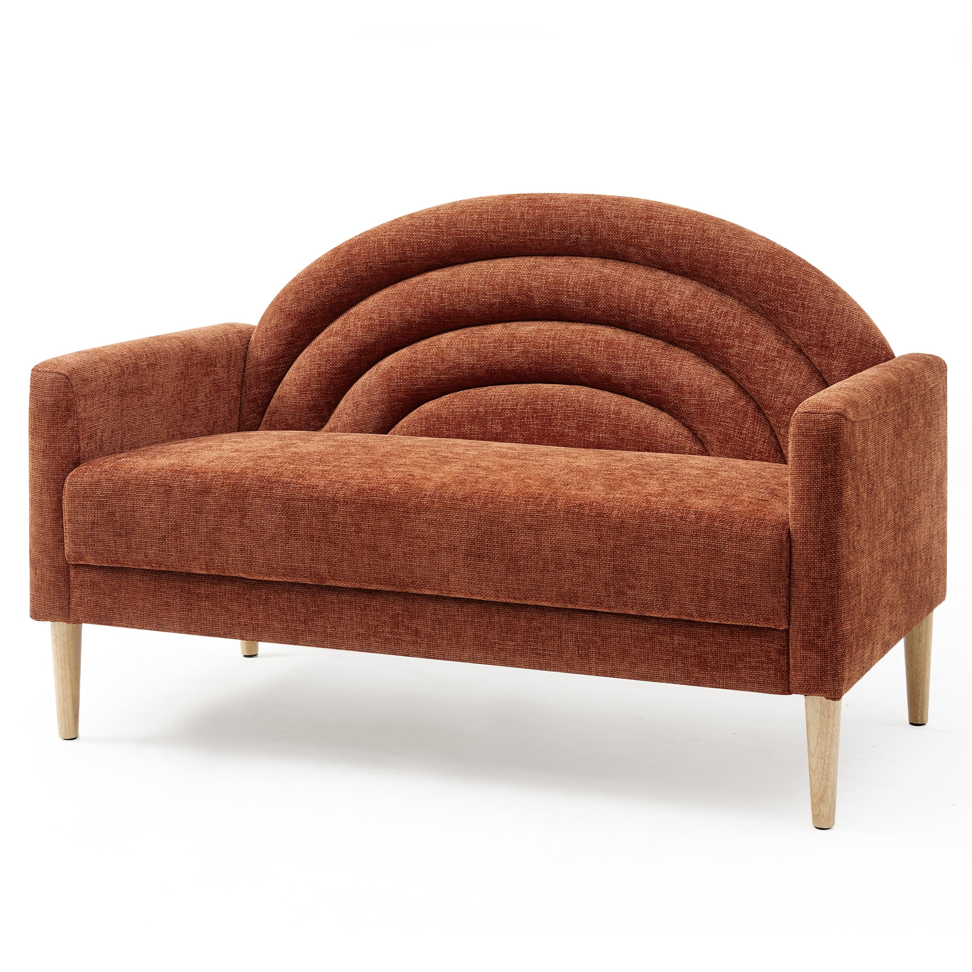 Upholstered Vibrant Rainbow Design, Premium Loveseat, ThreeSeater Sofa