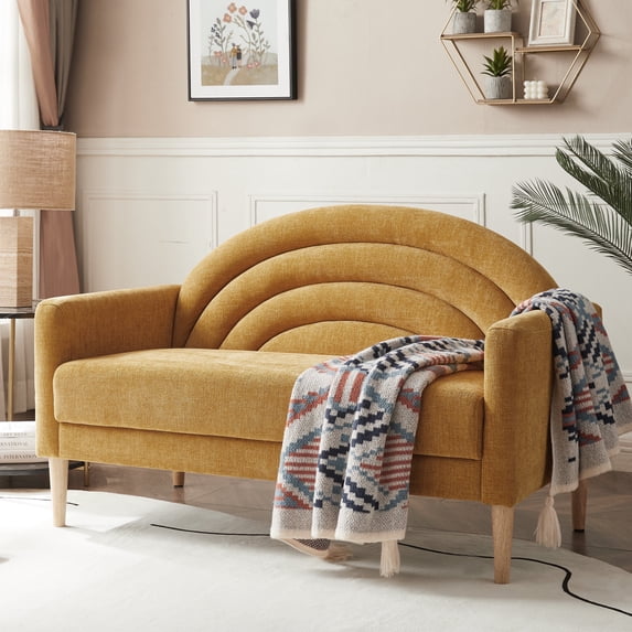 Upholstered Vibrant Rainbow Design, Premium Loveseat, Three-Seater Sofa, and Armchair for Stylish Living Space