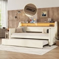 thumbnail image 1 of Upholstered White Twin Daybed / Stylish Design, Comfortable Lying, 1 of 2