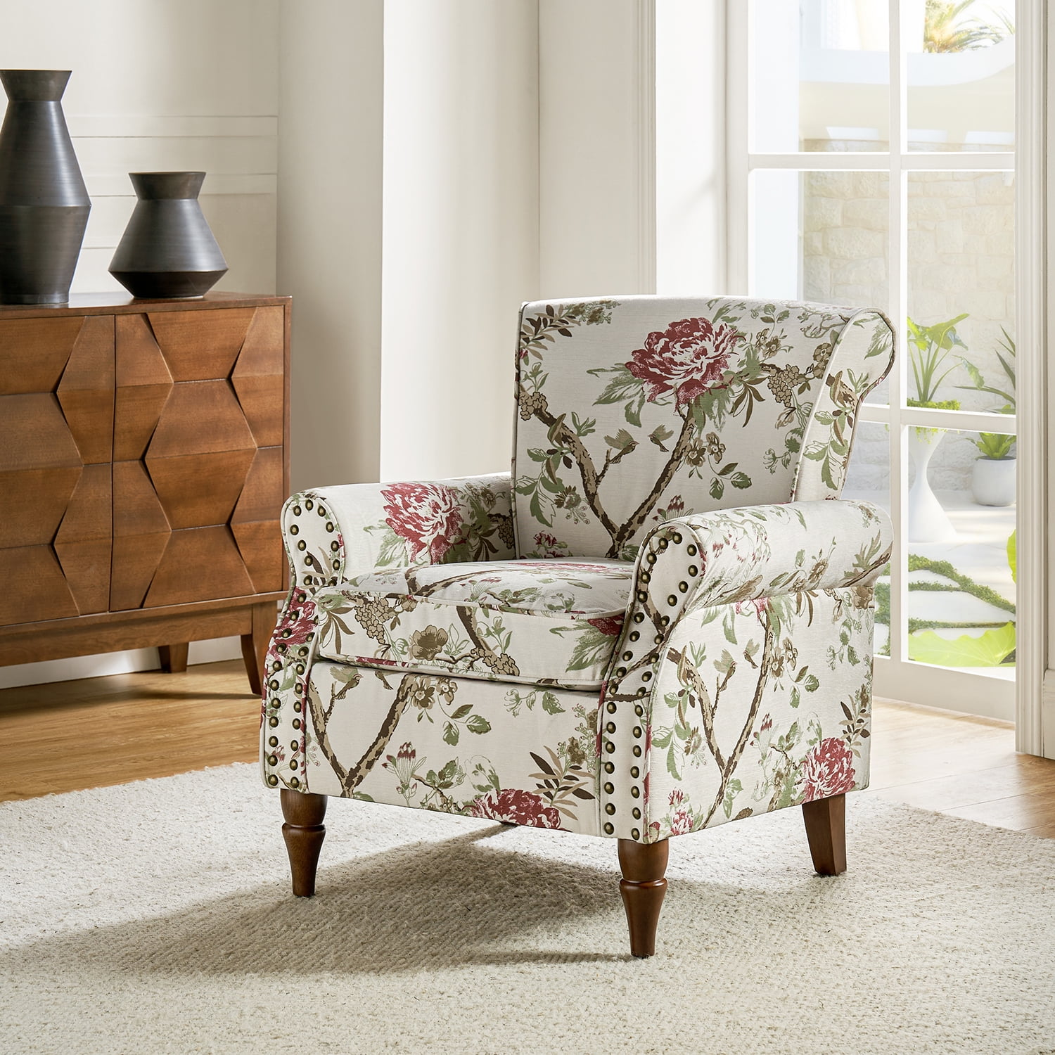 14 Karat Home Wingback Accent Chair with Removable Liberia Ubuy