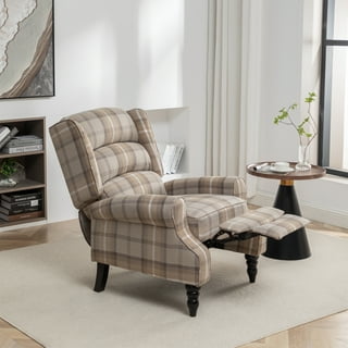 Plaid recliner sales chair