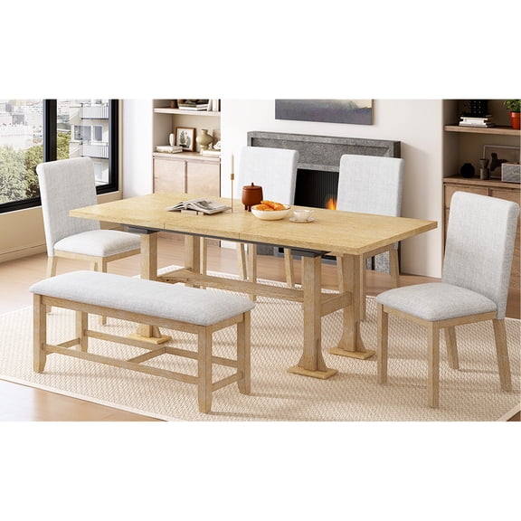 Upholstered chairs and 18" removable leaf - Adapt to changing needs - Holiday feasts - Durable and inviting dining solution