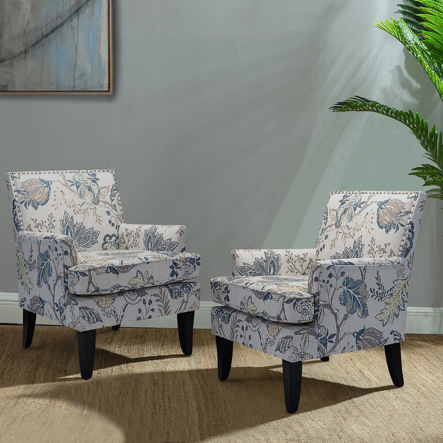 Upholstery Armchairs Set Of 2 Fl