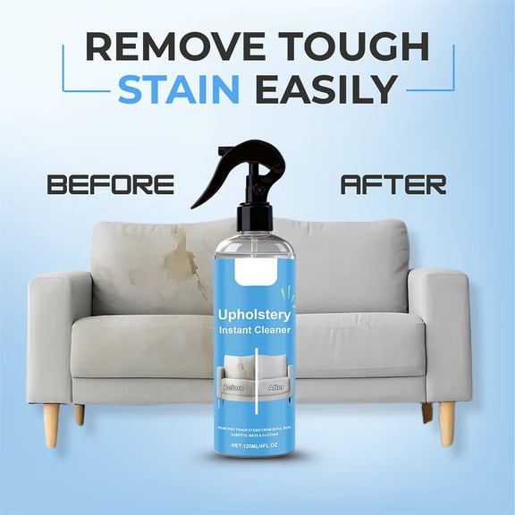 Upholstery Cleaner Pro Formula, Fabric Stain Remover for Sofa Carpet Curtains Car Interior Pet Beds, Concentrated Safe Cleaning Spray for Synthetic Wool Microfiber Fabrics