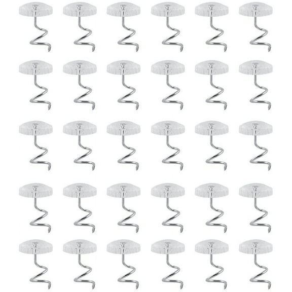 Upholstery Clear Heads Slip Cover Fasteners Headliner Pins, 30/50pcs DIY Upholstery Twist Pins Couch Chair Car Sofa Headliner Repair Loose Drapery Craft(50Pcs)