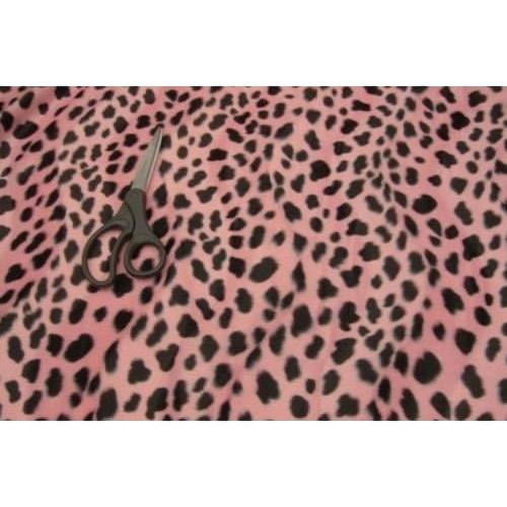 Upholstery Faux Fur Dalmatian Black Spots Velboa Fabric 58" Wide Fabric