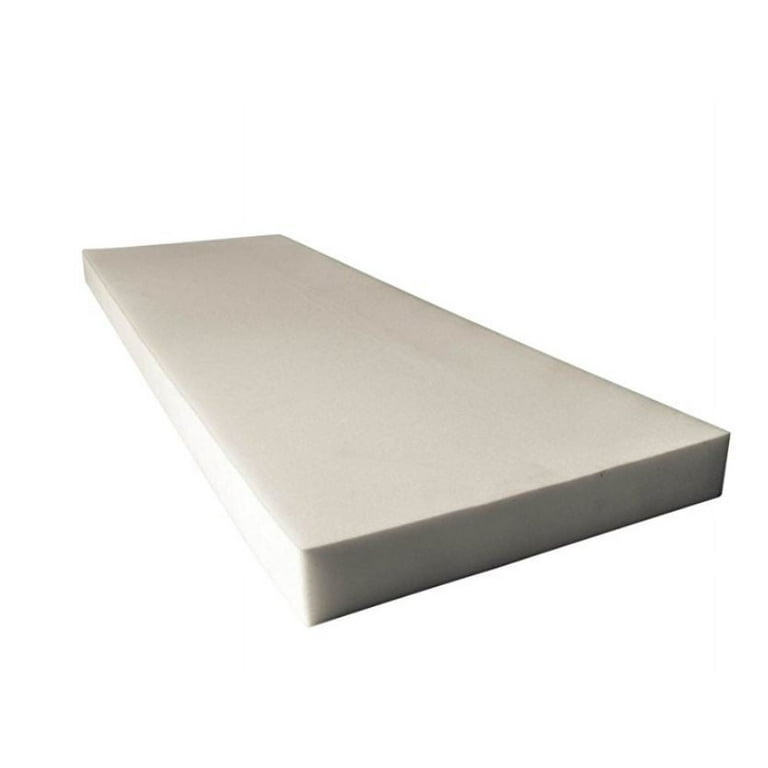 Foamy Foam High Density 3 inch Thick, 24 inch Wide, 72 inch Long Upholstery  Foam, Cushion Replacement
