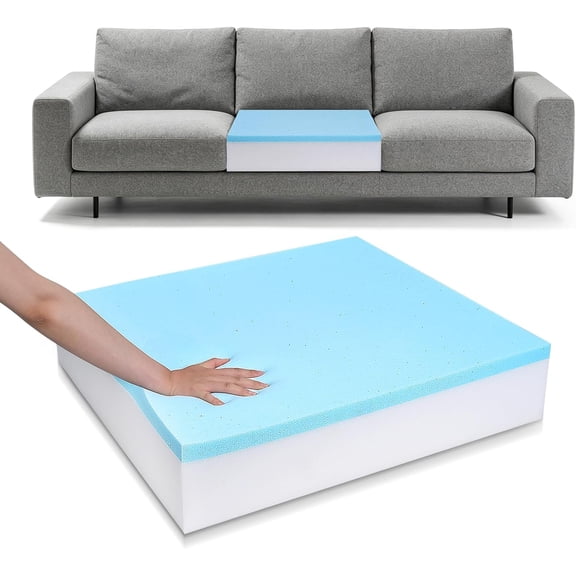 Upholstery Foam 22"x26" – 6“ Thick Couch Cushion Replacement, Cut to Size