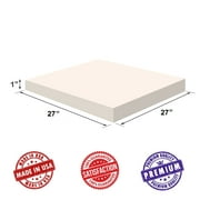 Upholstery Foam-Square Cushion Sheet- Medium Density 1"x27"x27" Soft Premium Luxury Quality-Good for Chair Cushions-Sofa Cushions-Wheelchairs-Poker Tables and much more, Dream Solutions USA