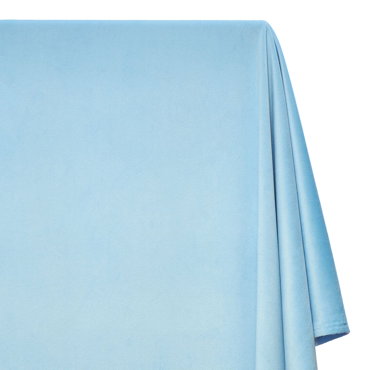 Upholstery Velvet Fabric Plush Textured 60 Inch Heavyweight Polyester Microfiber By The Yard - Baby Blue (10 Yards)