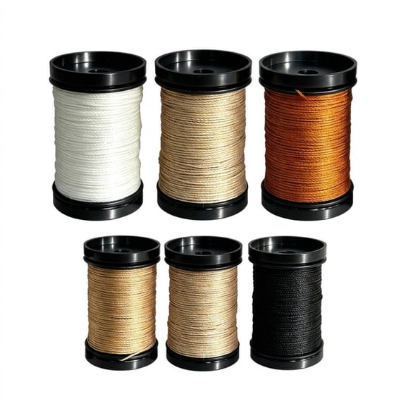 Upholstery Repair Thread Kit, Heavy Duty Nylon Sewing Thread for Carpets Canvas Leather Tents, 5 Rolls Bonded Waxed Thread for Hand or Machine Sewing, Multicolor