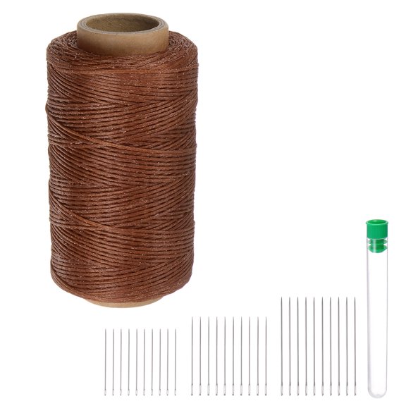 Upholstery Sewing Thread 260m Polyester with 30pcs Needles, Coffee
