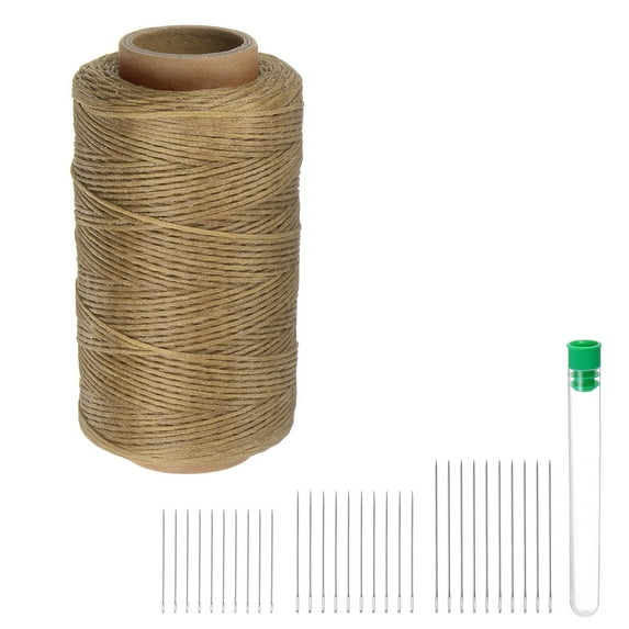 Upholstery Sewing Thread 260m Polyester with 30pcs Needles, Khaki