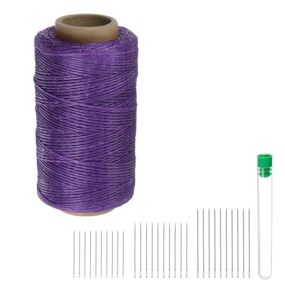 Upholstery Sewing Thread 260m Polyester with 30pcs Needles, Purple