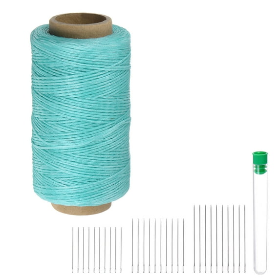 Upholstery Sewing Thread 260m Polyester with 30pcs Needles, Sky Blue