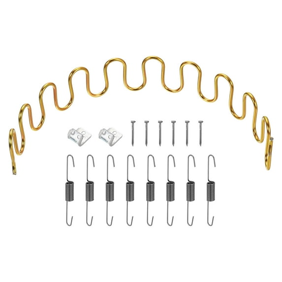 Upholstery Spring Replacement Kit, 15.75" Carbon Steel Repair Kit, Black