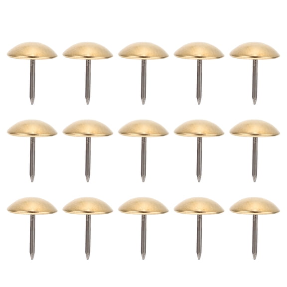 100 Golden Brass Nails for Furniture Use Pure Copper Material Retro Style Decorative Tacks