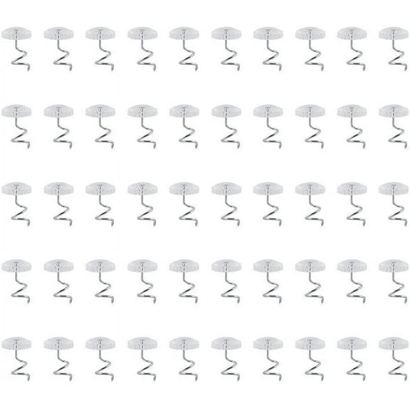 Upholstery Twist Pins, 30/50pcs DIY Clear Heads Bed Skirt Twist Pins Upholstery Bed Skirt Screws Holders for Couch Chair Car Sofa Headliner Repair(50psc)