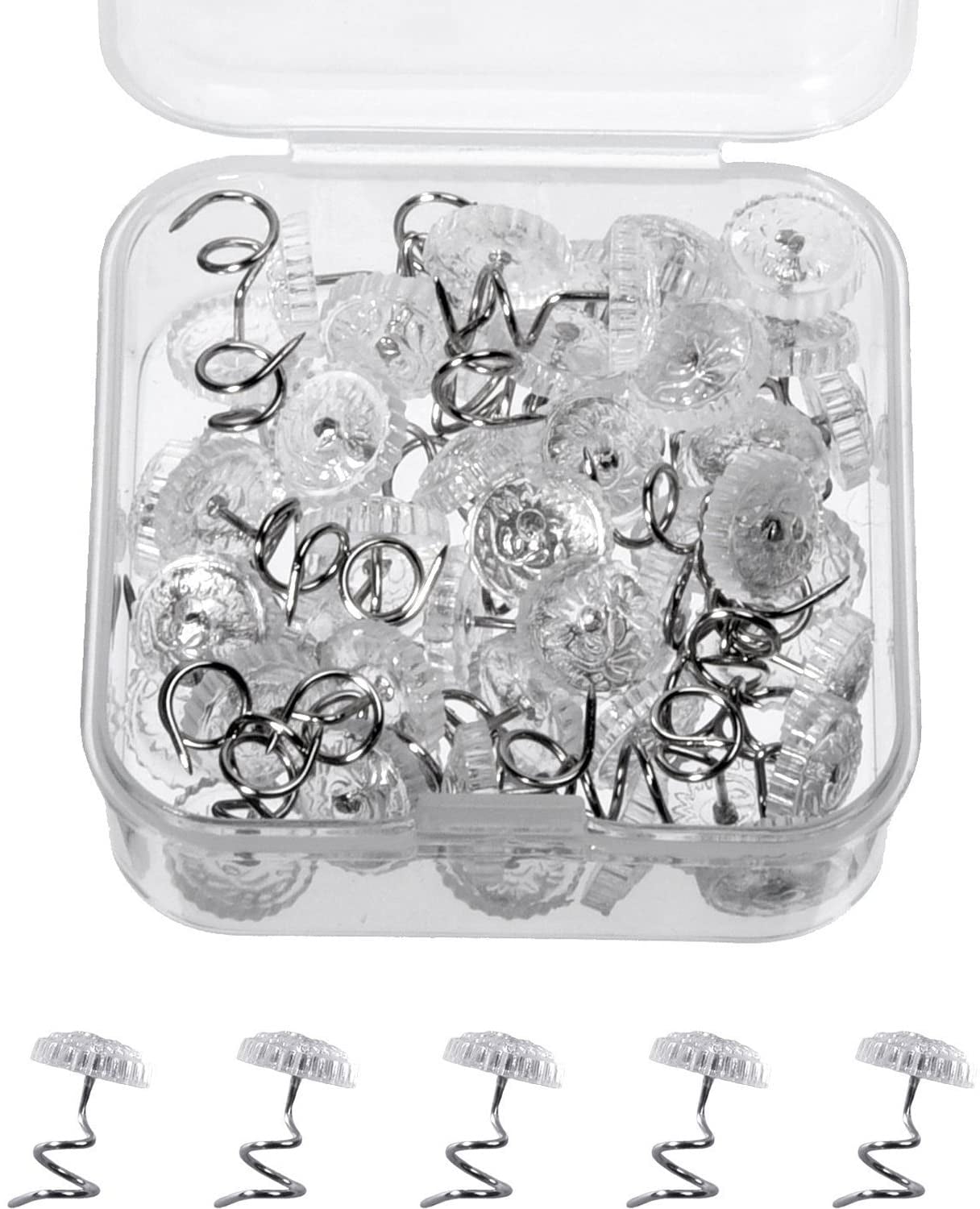 Upholstery Twist Pins Clear Head Upholstery Tacks Headliner Pins for