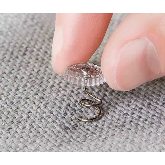 Upholstery Twist Pins Clear Heads Bed Skirt Pin for Hold Slipcovers and Bedskirts Decoration (80 Pieces,Super Hard)