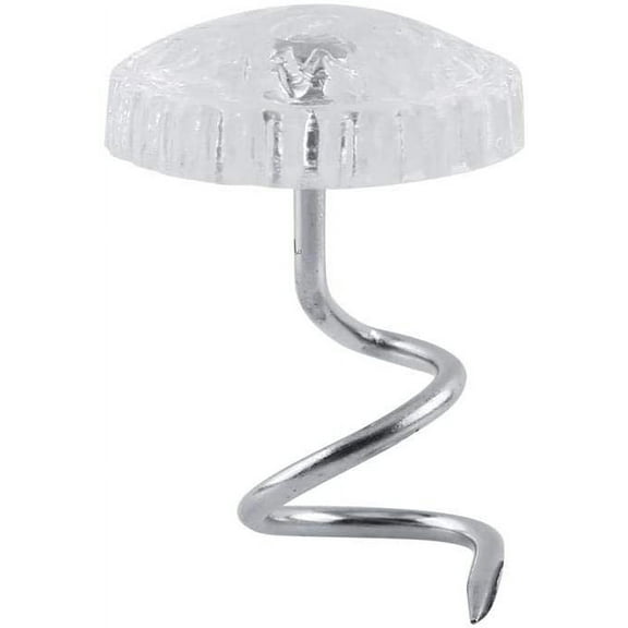 Upholstery Twist Pins, Clear Heads Bed Skirt Pins for Sofa Covers Slipcovers Arm Armrest Covers(30 / Box)
