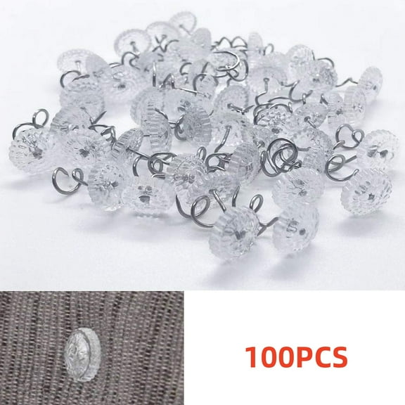 Upholstery Twist Pins Trianu Clear Heads Tacks Headliner Pin for Hold Slipcovers and Bedskirts Decoration, 100 Pcs