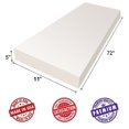 thumbnail image 1 of Upholstery Visco 5"H x 11"W x 72"L Memory Foam Sheet 3.5 lb Density - Wheelchair, Luxury Quality, Good for Sofa Cushion, Mattresses, Doctor Recommended for Backache & Bed Sores by Dream Solutions USA, 1 of 5