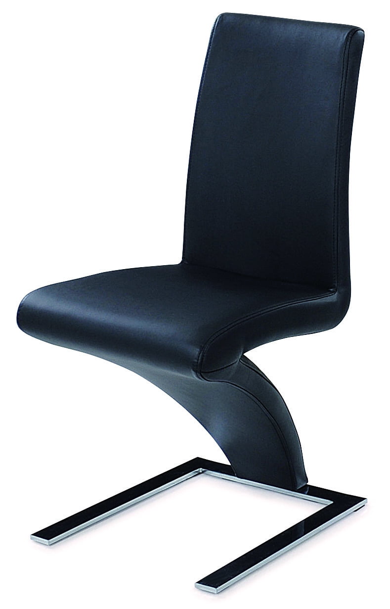 Upholstery Zshape dining chair in black color