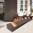 thumbnail image 1 of Upick MDF Acoustic Wall Panels, 4 Pack 94.5" x 12.6" 3D Slat Wood Panels for Wall, Soundproof Panels for Interior Wall Decor, Walnut, 1 of 7