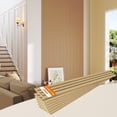thumbnail image 1 of Upick WPC Slat Wall Panels, 7 Pack 94 x 6.61 in 3D Wood Wall Panels Fluted Textured for Interior Wall Decor, Oak, 1 of 8