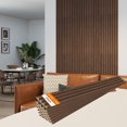 thumbnail image 1 of Upick WPC Slat Wall Panels, 7 Pack 94 x 6.61 in 3D Wood Wall Panels Fluted Textured for Interior Wall Decor, Teak, 1 of 8