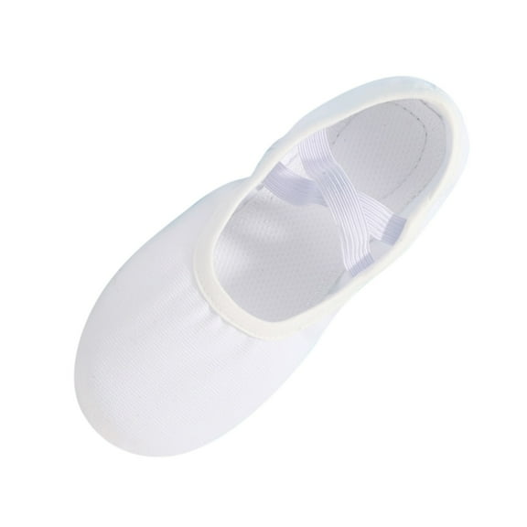 Upioiwer Ballet Shoes for Girls Toddler Ballet Slippers Soft Leather Boys Dance Shoes for Toddler/Little Kid/Big Kid White 11