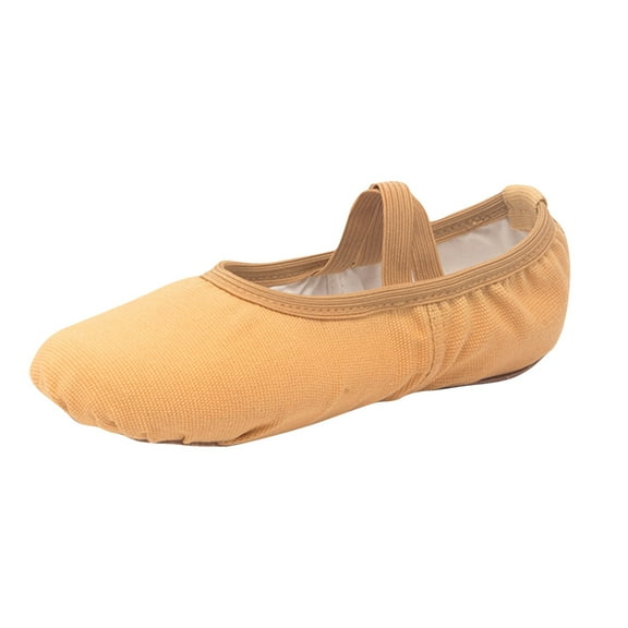 Upioiwer Ballet Shoes for Girls Toddler Ballet Slippers Soft Leather Boys Dance Shoes for Toddler/Little Kid/Big Kid Yellow 10