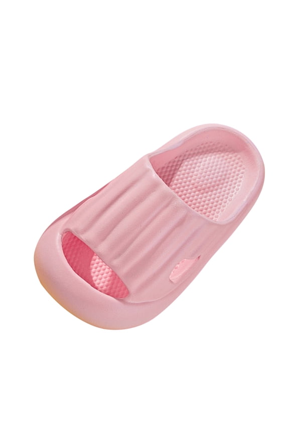 Cloud Slides for Kids, Shower Slippers Bathroom Pool Sandals, Boys Girls Comfy Thick Sole Slippers, Summer Non- Beach Shoes Pink 8.5 M