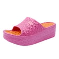 thumbnail image 1 of Upioiwer Cloud Slippers for Women, Pillow House Slippers Shower Shoes, Indoor Slides Bathroom Sandals, Comfort, Lightweight, Thick Sole, Non-, Easy to Clean Hot Pink 5, 1 of 4