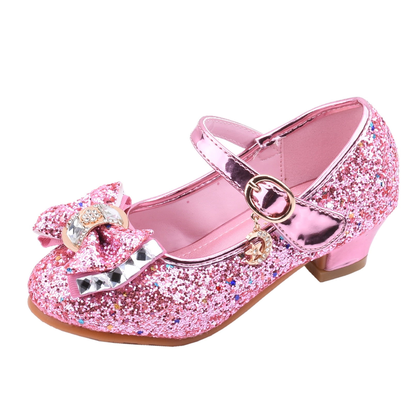 Upioiwer Girls Dress Shoes Mary Jane Wedding Flower Bridesmaids Heels ...