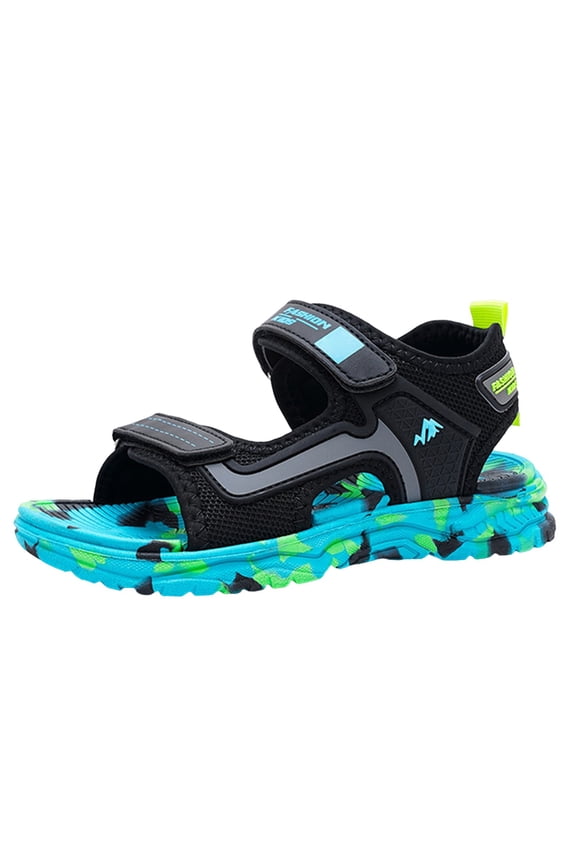 Kids Boys Summer Sports Sandals Hiking Beach Outdoor Open toe Not- Sports Sandals Summer Beach Pool Sandals - Toddler/Little Kid/Big Kid Sky Blue 13