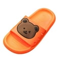 thumbnail image 1 of Upioiwer Kids Cloud Slides, Pillow Sandals for Boys Girls, Quick Drying Bathroom Shower Sandals, Summer Beach Pool Bear Slippers, Thick Sole Non- Orange 14, 1 of 5