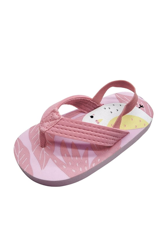 Kids Slides for Girls Boys Quick Drying Beach Slides Adjustable Toddler Pool Shower Flip Flops Slippers Toddler Cloud Slides with Back Strap Watermelon Red 11