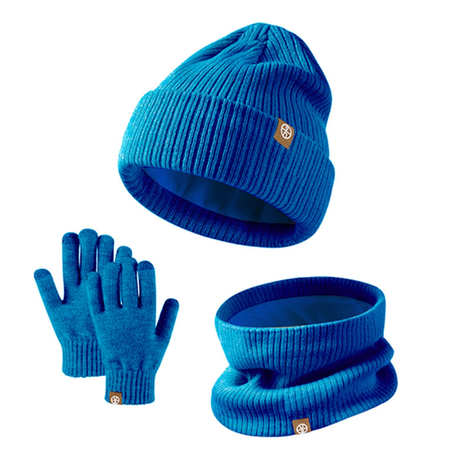 Kids Winter Hat Gloves Scarf Set Girls Toddler Children Hats With Pom Knit Neck Warmer Gaiter Mittens Lined Set Leopard Hat Baby Girl Winter Hats Kids Cap Winter Hats for Girls 6 Years Old Boys
