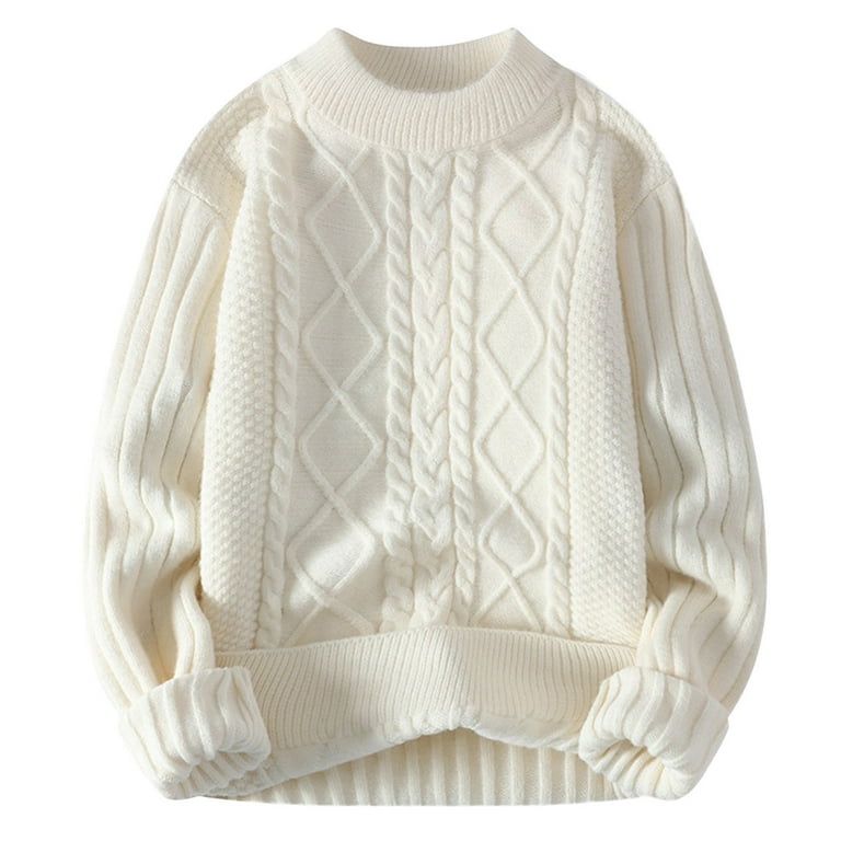 Simple Solid Color High Neck Collar Knitting Sweaters Simple Solid Color High Neck Collar Knitting Sweaters