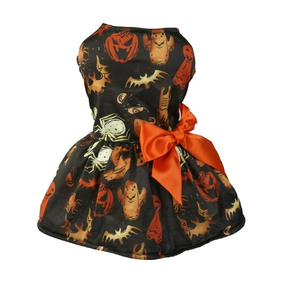 Upioiwer Pet Dog Dress new Pet Dress Black Pumpkin Pet Clothes Medium Dogs Male Dress Pet Clothes Pet Clothes Small Dogs Girls Dress Pet Clothes Large Dogs Female Pet Clothes S