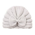 thumbnail image 1 of Upioiwer Sun Hat 0-3 Months Hats 6-12 Months Sun Hat Toddler Girl Toddler Baby Boys Girls Knitted Cap Beaniess Solid Cotton Bowknot Elastics Turban Hat Baby Sun Hats 0-6 Months, 1 of 3