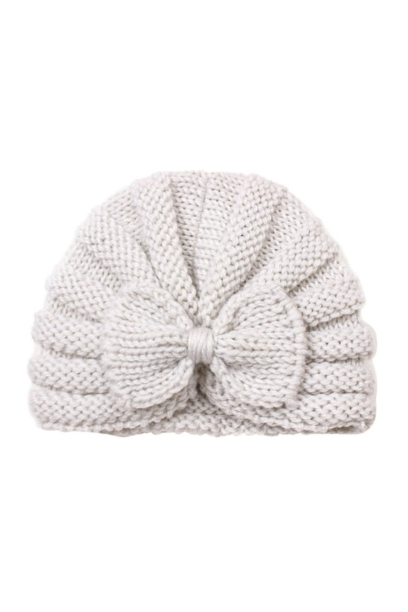Sun Hat 0-3 Months Hats 6-12 Months Sun Hat Toddler Girl Toddler Baby Boys Girls Knitted Cap Beaniess Solid Cotton Bowknot Elastics Turban Hat Baby Sun Hats 0-6 Months