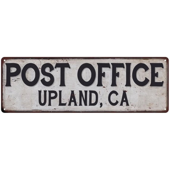 Upland, Ca Post Office Metal Sign Vintage 6x18 106180011433