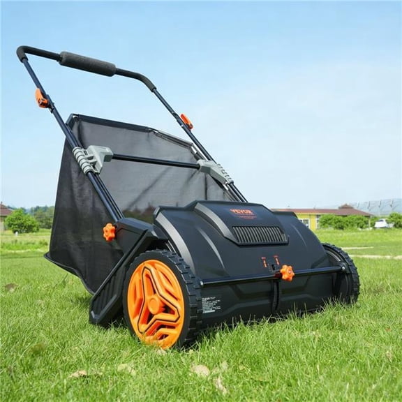 Upland NR-D0102HGKRVV 21-Inch Heavy Duty Push Lawn Sweeper, 3.5 Cu.Ft Large Capacity