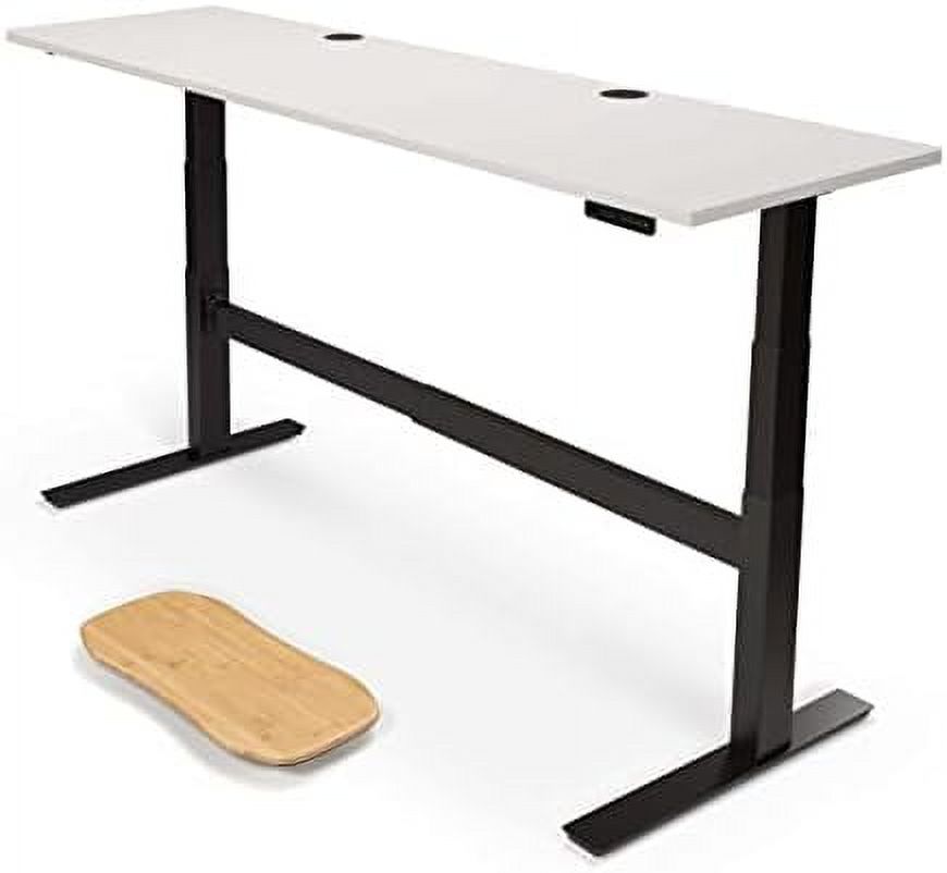 Uplift Desk White Laminate (80 X 24 Inch) Standing Desk 2Leg Adjustable Stand Up