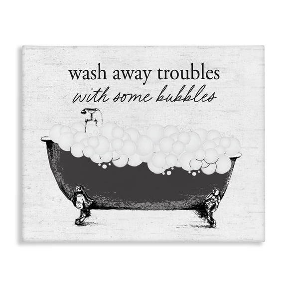 Uplifting Bubble Bath Rhyme Canvas Wall Art, design by Lettered and Lined
