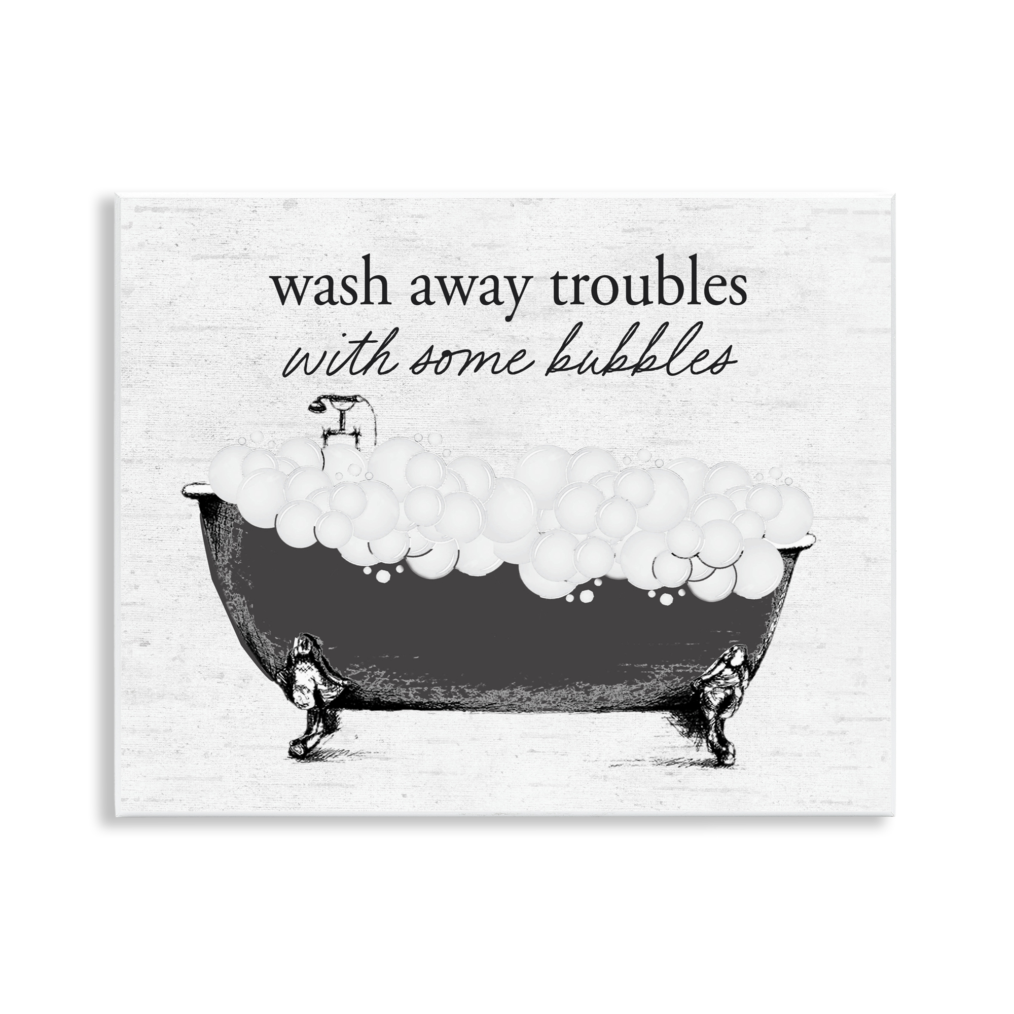 Uplifting Bubble Bath Rhyme Wall Plaque Art, design by Lettered and Lined
