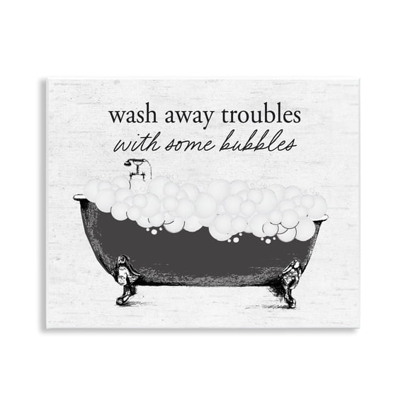 Uplifting Bubble Bath Rhyme Wall Plaque Art, design by Lettered and Lined